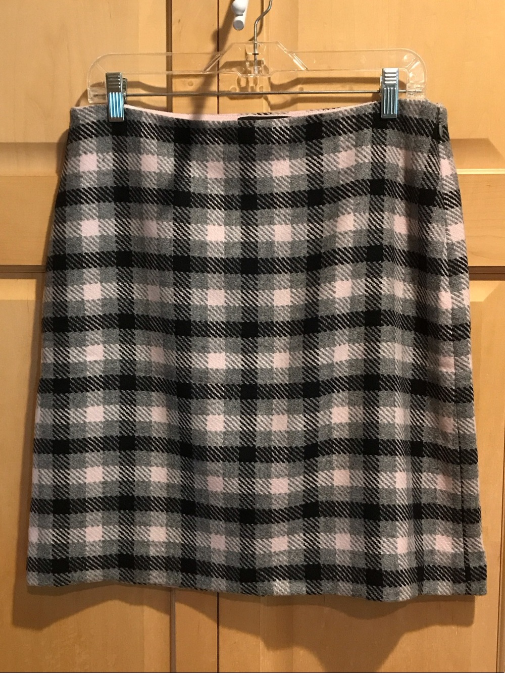 New Talbots Pink and Black Plaid Mini Skirt